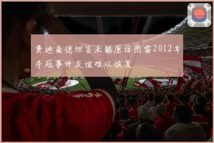 费迪南德坦言未能原谅图雷2012年夺冠事件友谊难以恢复